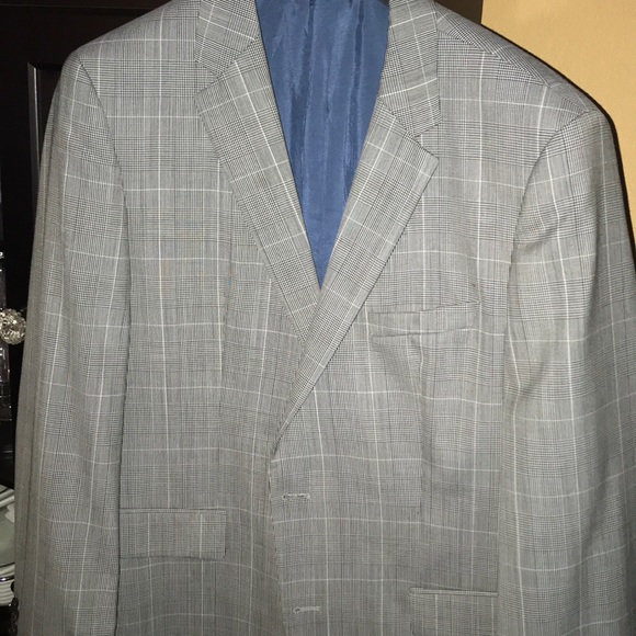 Plaid blue blazer - Picture 1 of 5
